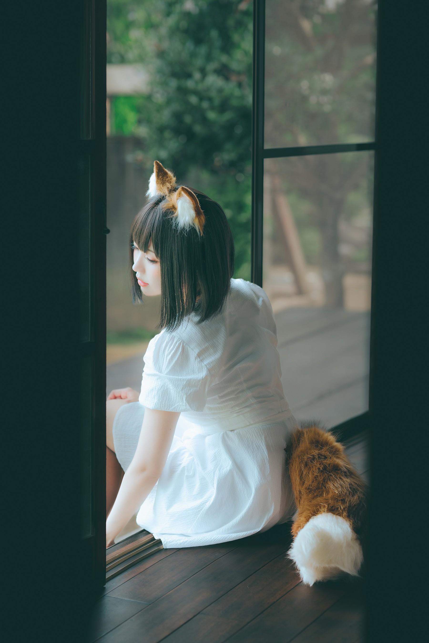 ElyEE子 – NO.114 2023.July B-Dongitsune ~White dress 白洋裝狐少女 [60P]-秀吧